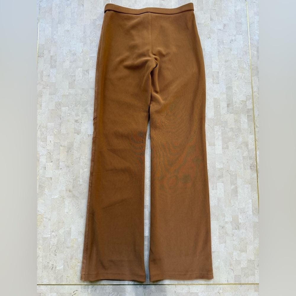 Vintage Retro BB1‎ Country Western Genuine Suede Leather Camel Pants Sz S $198 - Picture 7 of 10
